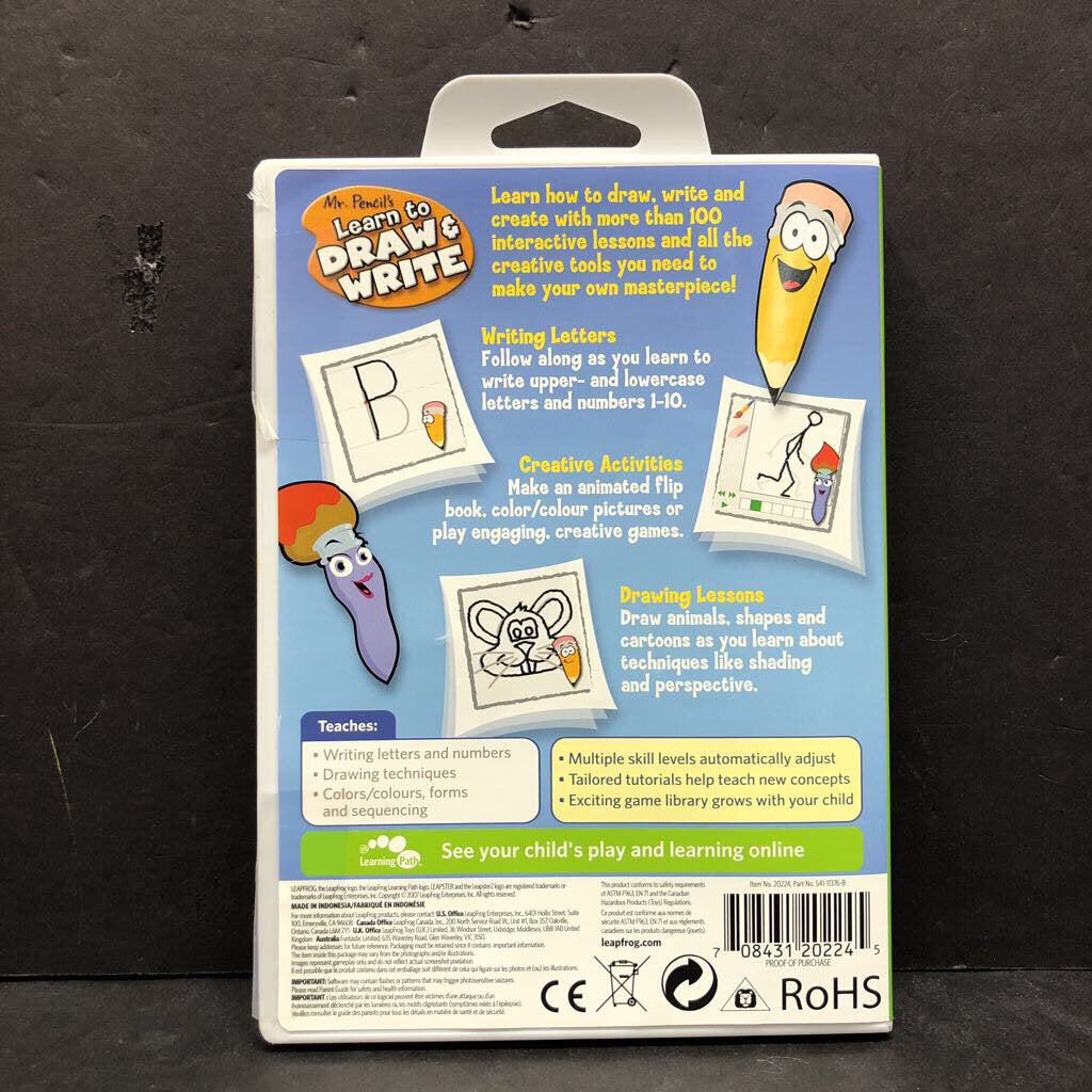 Leapfrog Leapster MR PENCIL'S LEARN TO DRAW & WRITE -- Works with