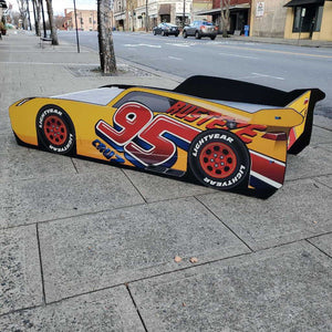 Wooden Lightning Mcqueen Race Car Twin Bed (Rooms To Go)
