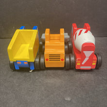 Load image into Gallery viewer, 3pk Wooden Construction Vehicles
