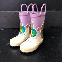 Load image into Gallery viewer, Girls Unicorn Rain Boots
