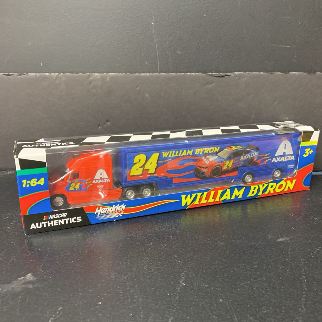 Authentics Wiliam Byron Hendrick Motorsports 24 Car Hauler 1 64