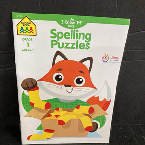 Spelling Puzzles Grade 1 (School Zone) -workbook