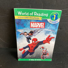 Load image into Gallery viewer, Marvel 3 Tales of Action w/ CD (World of Reading Level 1) -character reader
