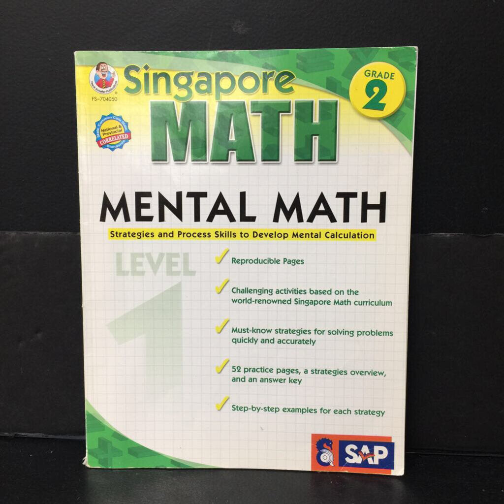 Mental Math Strategies And Process Skills To Develop Mental Calculation Level 1 (Singapore Math) (Grade 2) -workbook