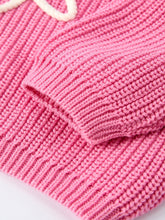 Load image into Gallery viewer, Valentine's Day Pink Baby Bow Sweater Cardigan
