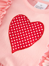 Load image into Gallery viewer, Valentine’s Day Sweetheart Pink Ruffle Girls Dress
