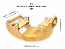 Load image into Gallery viewer, 2in1-Montessori Wooden Seesaw-Table Chair Set
