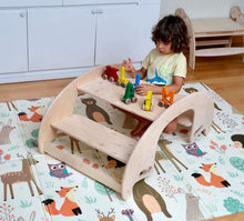 Load image into Gallery viewer, 2in1-Montessori Wooden Seesaw-Table Chair Set
