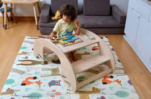 Load image into Gallery viewer, 2in1-Montessori Wooden Seesaw-Table Chair Set
