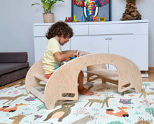 Load image into Gallery viewer, 2in1-Montessori Wooden Seesaw-Table Chair Set
