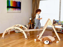 Load image into Gallery viewer, 4 Pieces Climbing Set - Climbing Triangle, Arch Rocker, Pillow, and 2in1 Ramp
