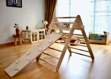 Load image into Gallery viewer, Montessori Climbing Set (3 Pieces)| Pikler Triangle, Climbing Arch &amp; Ramp
