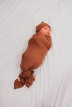 Load image into Gallery viewer, Cocoa Ribbed Stretch Swaddle
