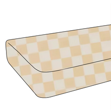 Load image into Gallery viewer, Butter Creme &amp; White Checkered Crib Sheet

