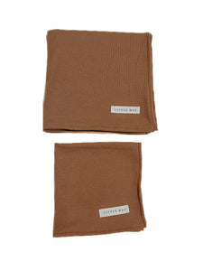 Caramel Waffle Knit Blanket