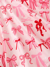 Load image into Gallery viewer, Toddler Girls Valentine Bow Print Long Sleeves Dress
