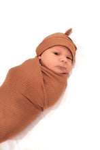 Load image into Gallery viewer, Cocoa Ribbed Stretch Swaddle
