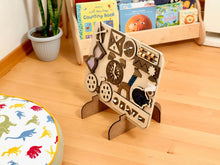 Load image into Gallery viewer, Wooden Busy Board for Toddlers
