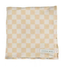 Load image into Gallery viewer, Butter Cream &amp; White Checkered Stretch Swaddle
