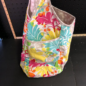 floral/polka dot reversible bag