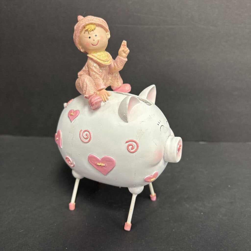 Piggy Bank w/ Girl
