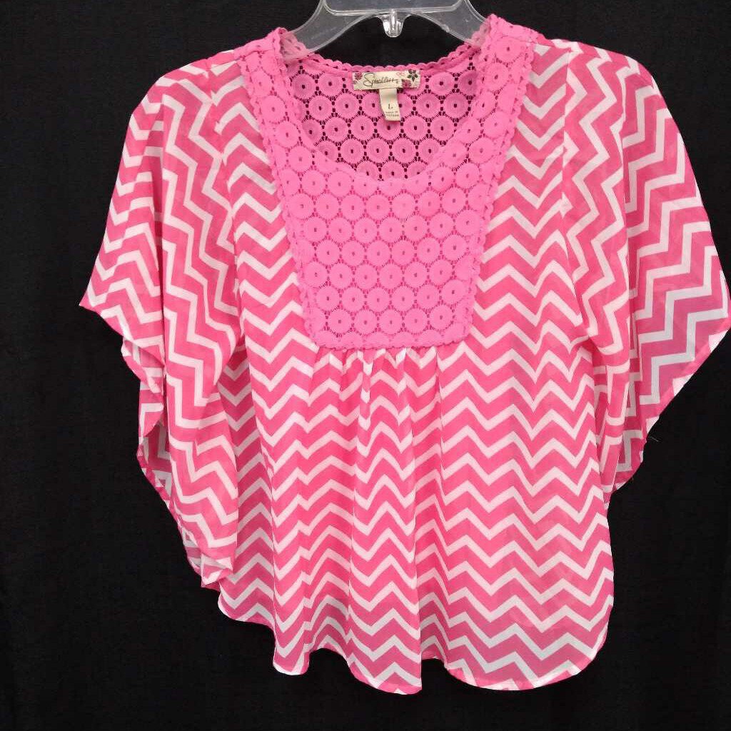chevron lace top