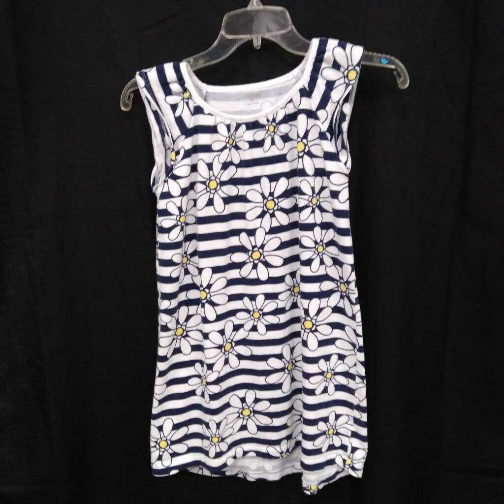 striped flower dress