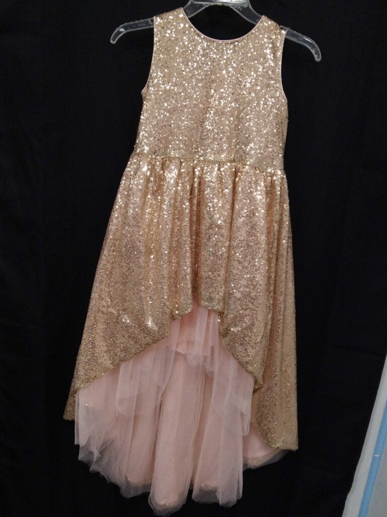 formal sequin puffy dress