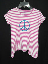 Load image into Gallery viewer, striped peace sign top
