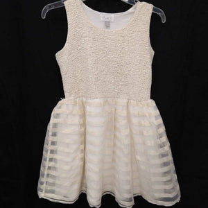 striped tulle dress w/sparkle top