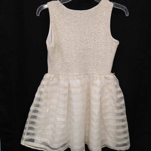 striped tulle dress w/sparkle top