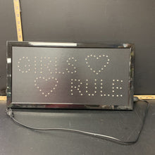 Load image into Gallery viewer, &quot;girls rule&quot; LED sign
