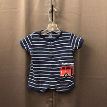 Load image into Gallery viewer, striped firetruck outfit
