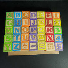 Load image into Gallery viewer, wooden alphabet blocks A-Z, 0-9
