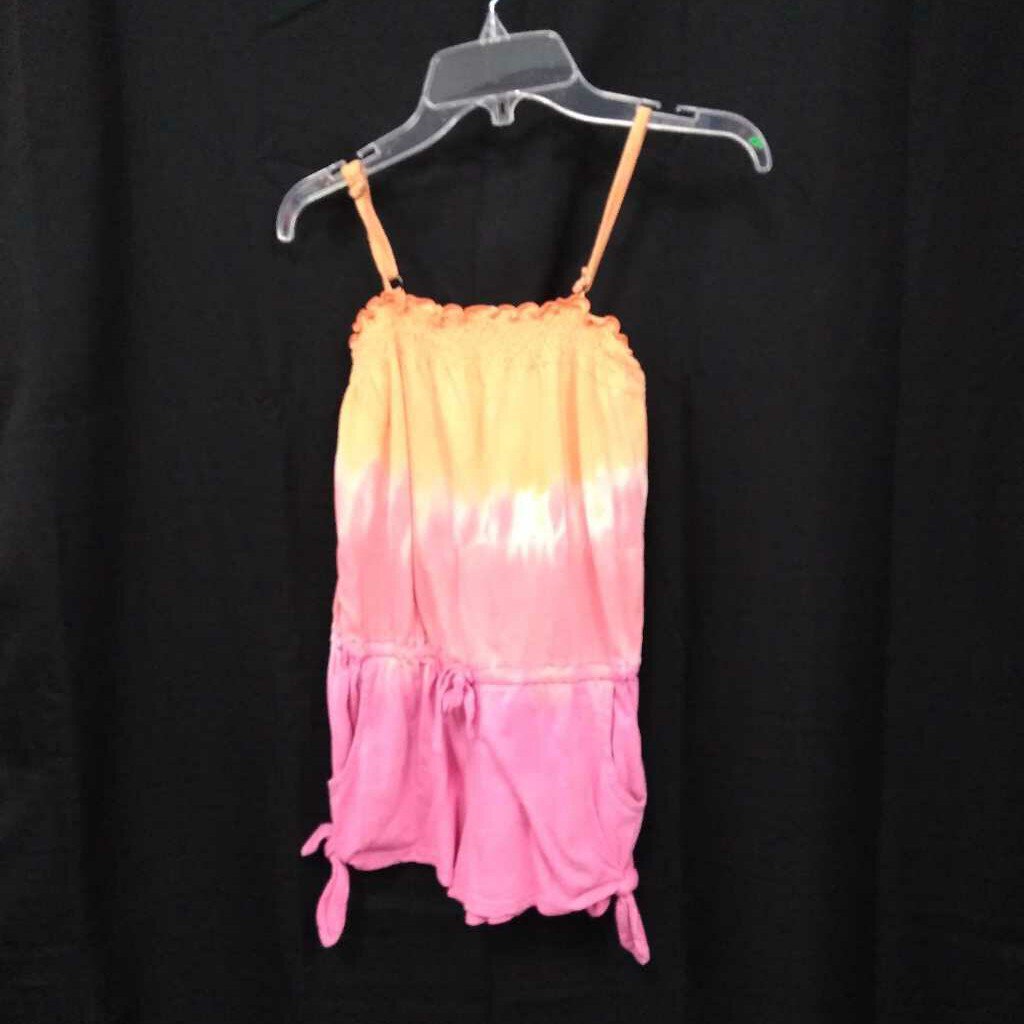 spaghetti strap tie dyed romper