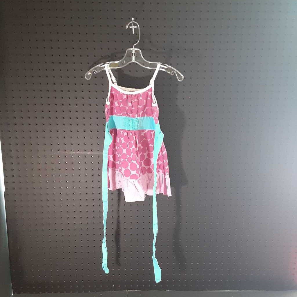 spaghetti strap top w/polka dots