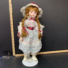 Load image into Gallery viewer, Porcelain Doll w/Floral dress collectable
