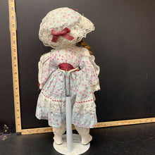 Load image into Gallery viewer, Porcelain Doll w/Floral dress collectable
