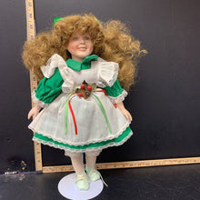 Load image into Gallery viewer, Christmas Porcelain Doll collectable
