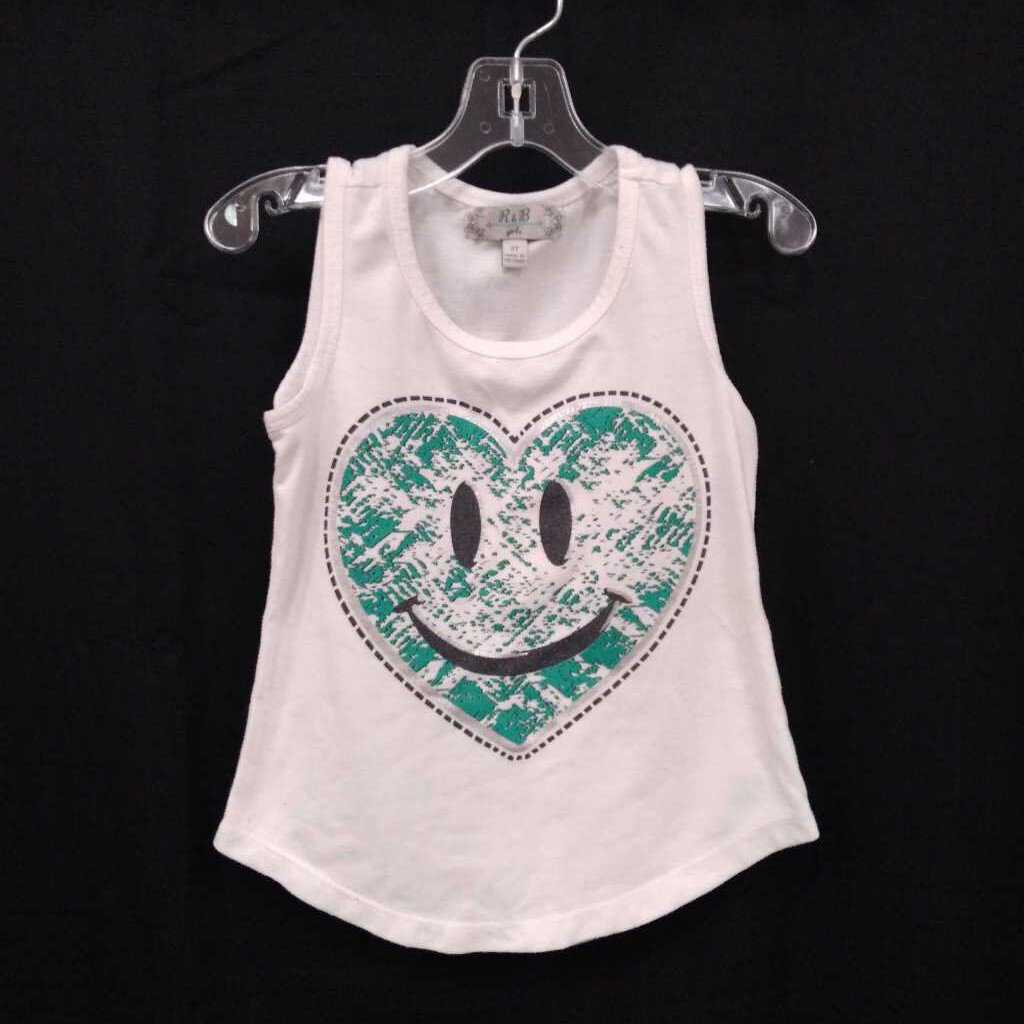 Heart face sleeveless top