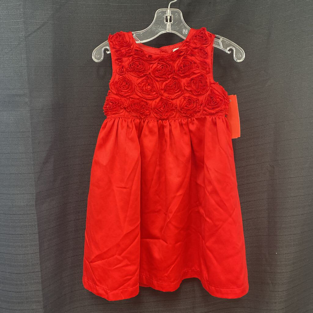 sleeveless rose bud dress