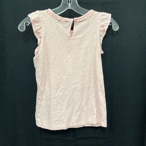 sleeveless top w/lace trim