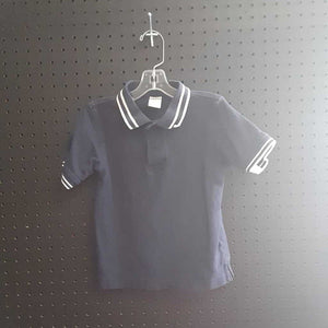 polo w/striped collar&sleeves