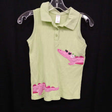 Load image into Gallery viewer, sleeveless polo top w/crocodiles
