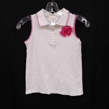 Load image into Gallery viewer, sleeveless polo top w./flower
