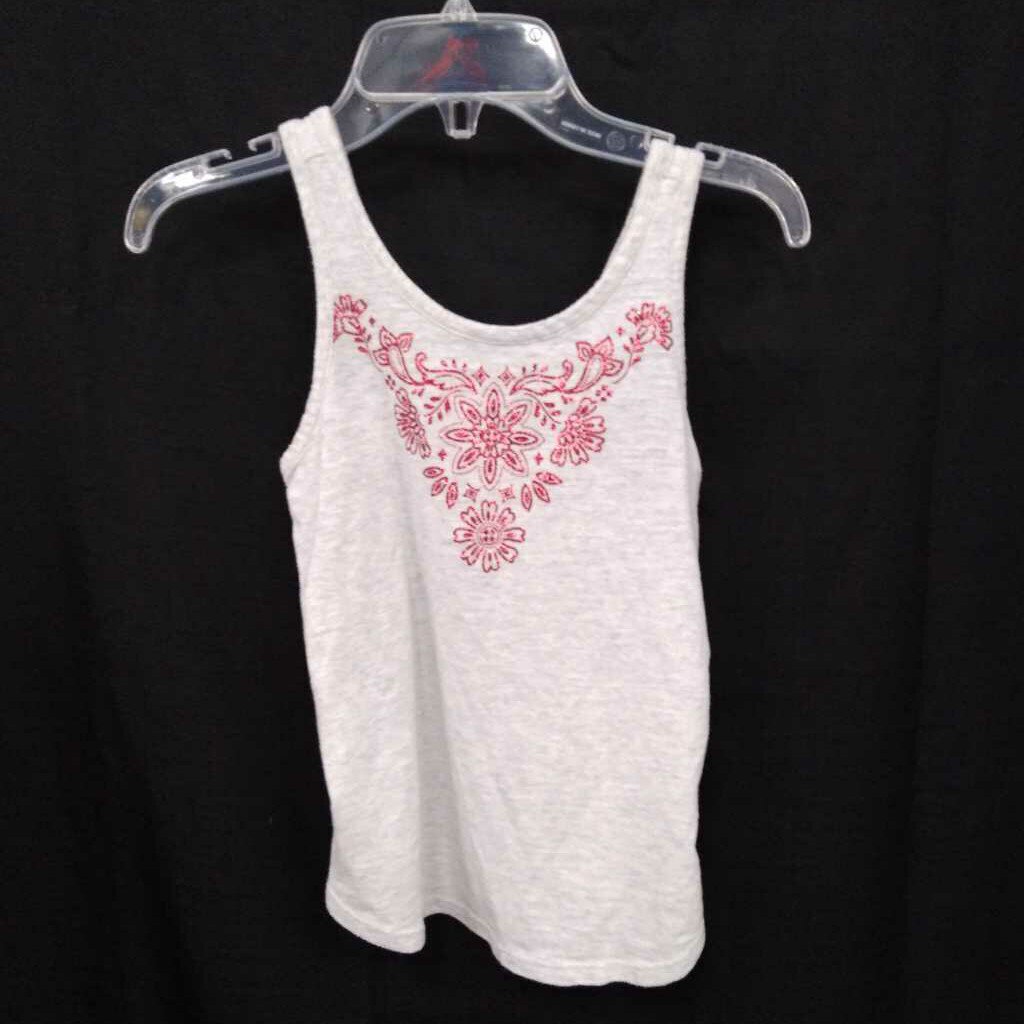 sleeveless floral top