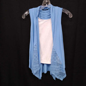 sleeveless top w/overlay
