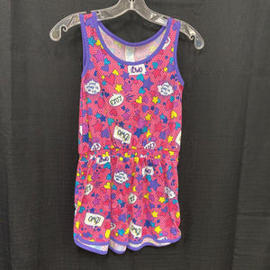 heart print romper pj