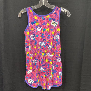 heart print romper pj