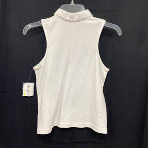 sleeveless polo top